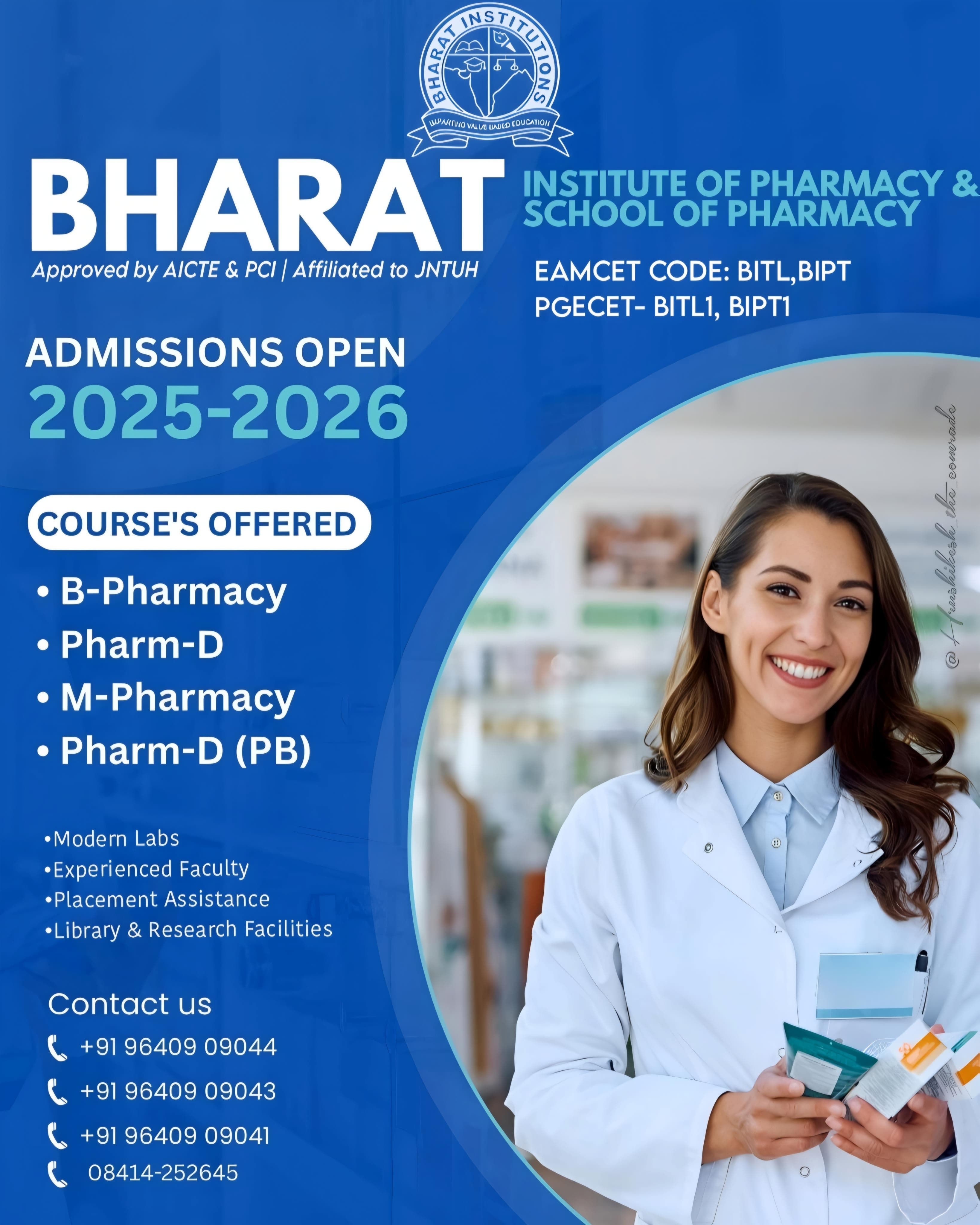BIT Pharmacy Admissions 2025-2026